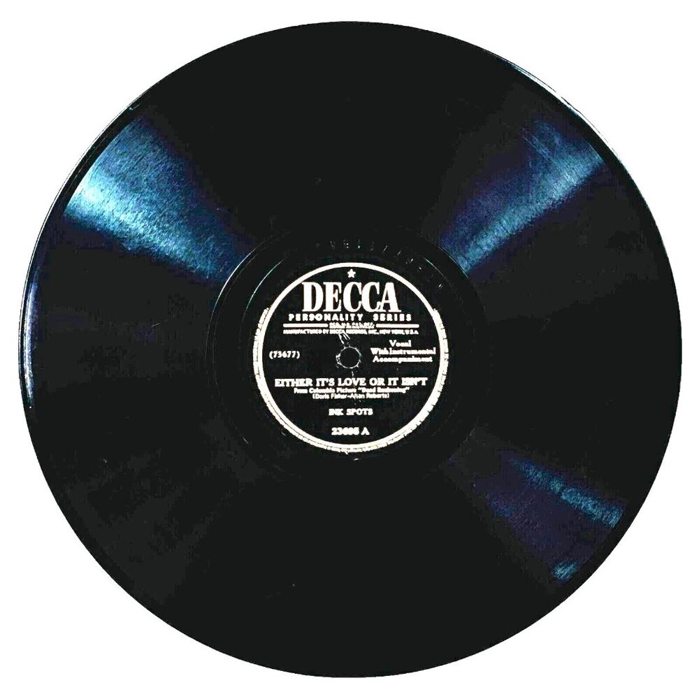 Ink Spots Either It’s Love Or It Isn’t 10in Shellac 78 RPM Decca 23695 Vintage